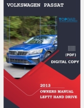 VOLKSWAGEN PASSAT 2013 OWNERS MANUAL